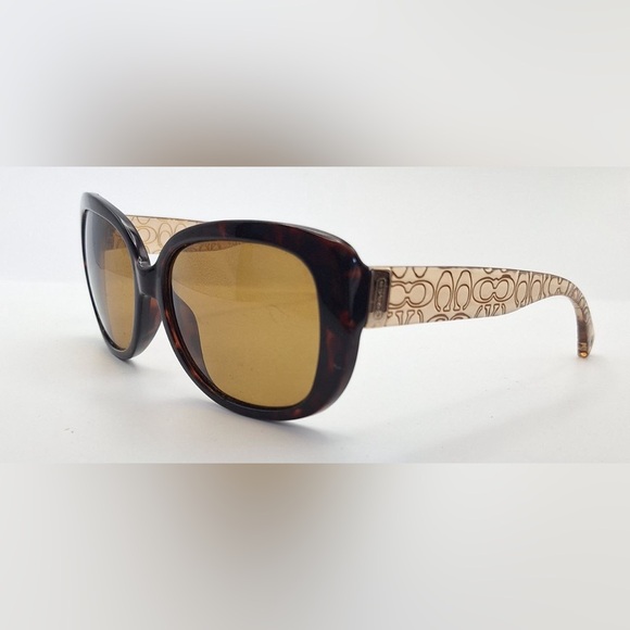 Coach HC8076 Tortoise Oval Sunglasses Frames Only - Picture 2 of 8